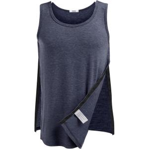 Deyeek Unisex Shoulder Snap-Access Tank Tops Post Surgery Shirts Tear Away Chemo Shirt Clothes After Rotator Cuff Surgery(Navy Blue)