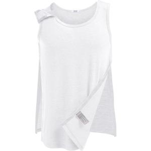 Deyeek Unisex Shoulder Snap-Access Tank Tops Post Surgery Shirts Tear Away Chemo Shirt Clothes After Rotator Cuff Surgery(White)
