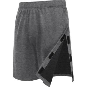Deyeek Unisex Tear Away Shorts 9″ Snap On Athletic Shorts Cotton Post Knee Hip Surgery Recovery Lounge Short with Pockets(Dark Grey)