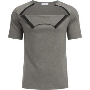 Dyeek Chemo for Shirt Port Access Chemotherapy Must Haves Tear Away Side Snap Short Sleeve Post Shoulder Surgery Shirts(Light Gray)