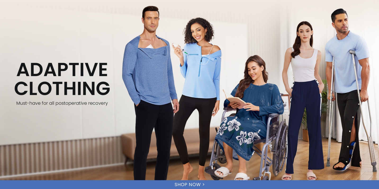 Deyeek – Men’s lightweight athletic pants with slits at the hem, straight leg design, featuring pockets, and also selling comfortable, adaptive clothing for post-operative use.