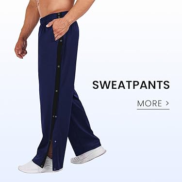 Deyeek – Men’s lightweight athletic pants with slits at the hem, straight leg design, featuring pockets, and also selling comfortable, adaptive clothing for post-operative use.