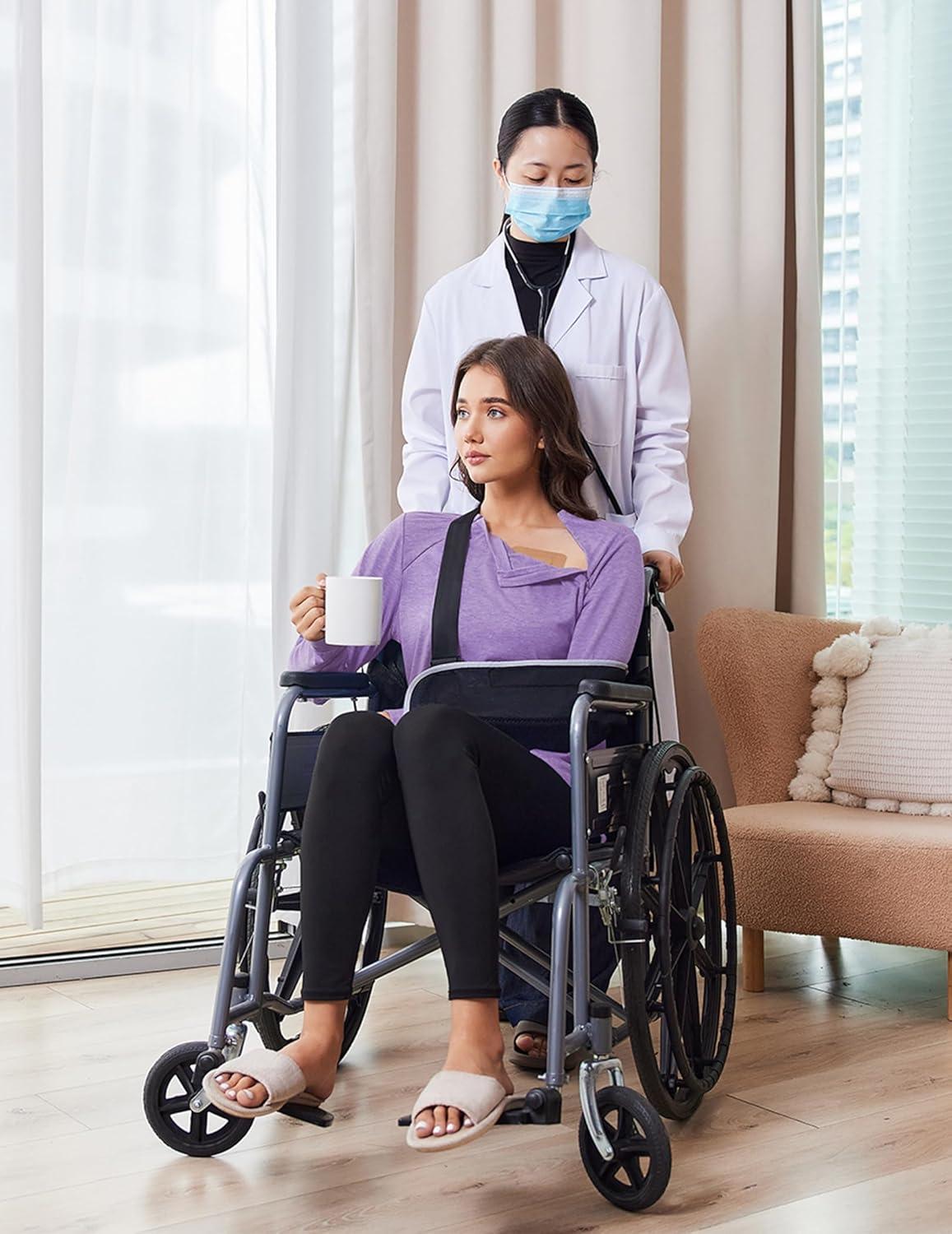 imageDeyeek Chemo Shirts for Port Access Women Long Sleeve Shoulder Post Surgery Shirt Dialysis Sweatshirts with Arm ZipperPurple