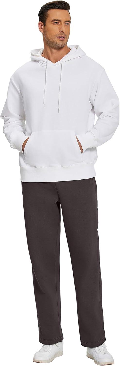 imageDeyeek Mens Fleece Tear Away Pants Loose Fit Post Knee Replacement Surgery Pants Breakaway Sweatpants Side Snap with PocketsDark Grey