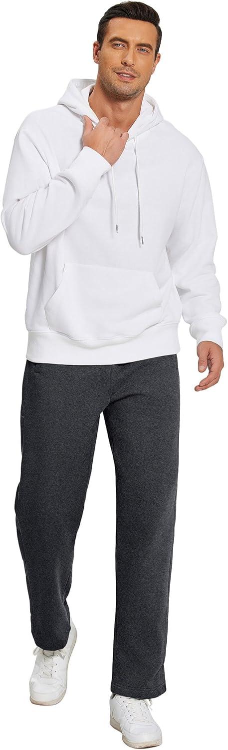 imageDeyeek Mens Fleece Tear Away Pants Loose Fit Post Knee Replacement Surgery Pants Breakaway Sweatpants Side Snap with PocketsGrey