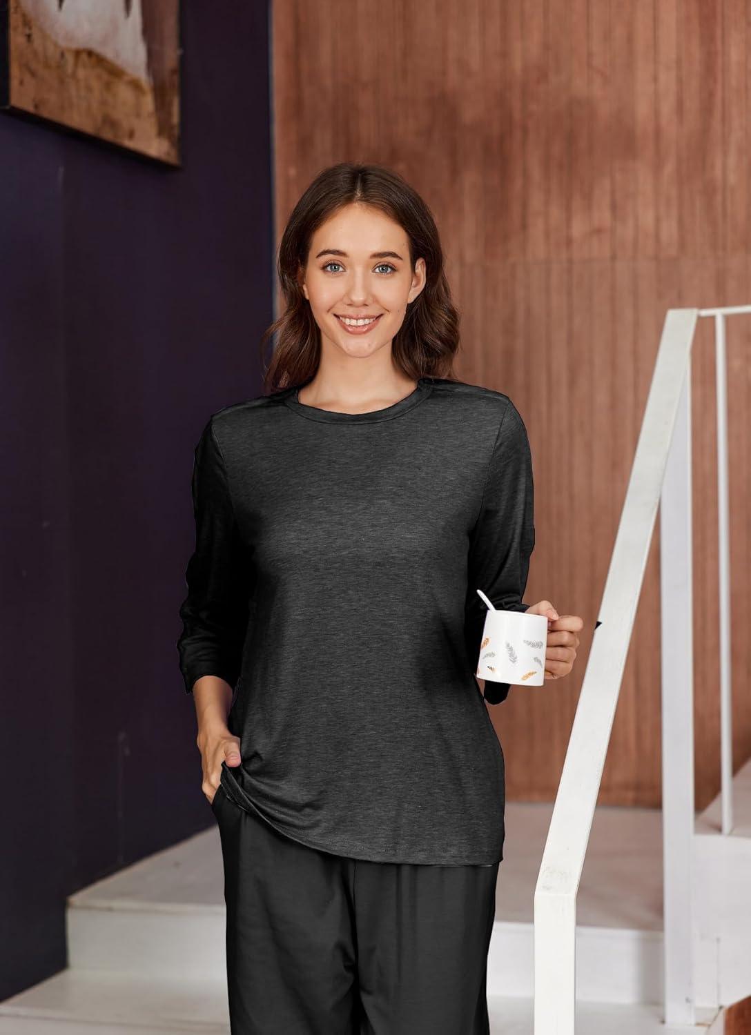 imageDeyeek Post Shoulder Surgery Shirts for Women Tear Away 34 Tops After Rotator Cuff Shirts Chemo Port Adaptive ClothingBlack