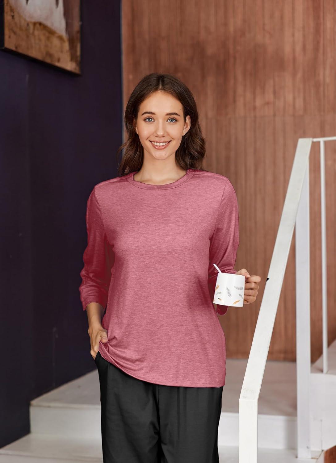 imageDeyeek Post Shoulder Surgery Shirts for Women Tear Away 34 Tops After Rotator Cuff Shirts Chemo Port Adaptive ClothingRed