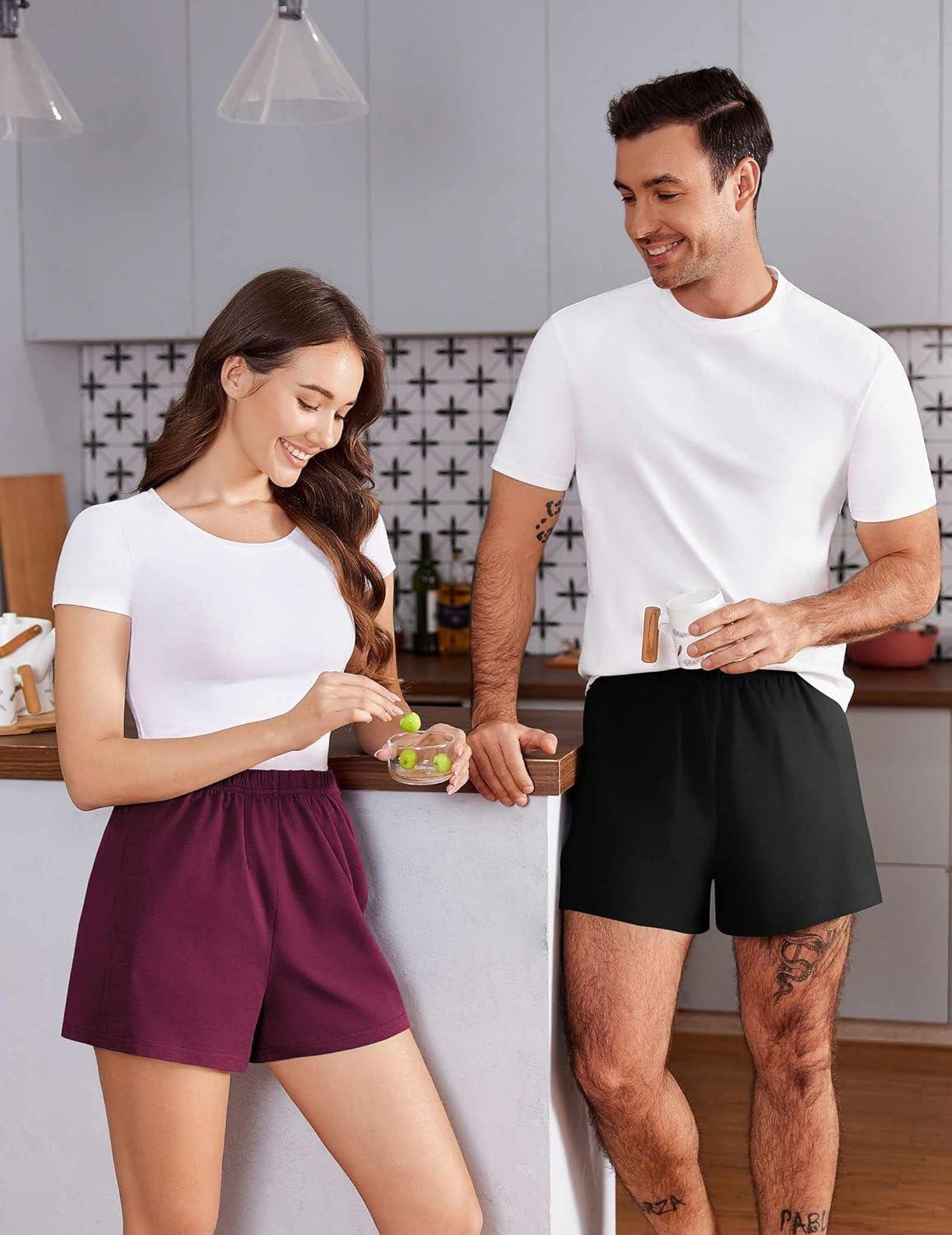 imageDeyeek Unisex Tear Away Shorts 3inch Knee Hip Replacement Kit After Surgery Post Surgery Cotton Shorts Without PocketBlack