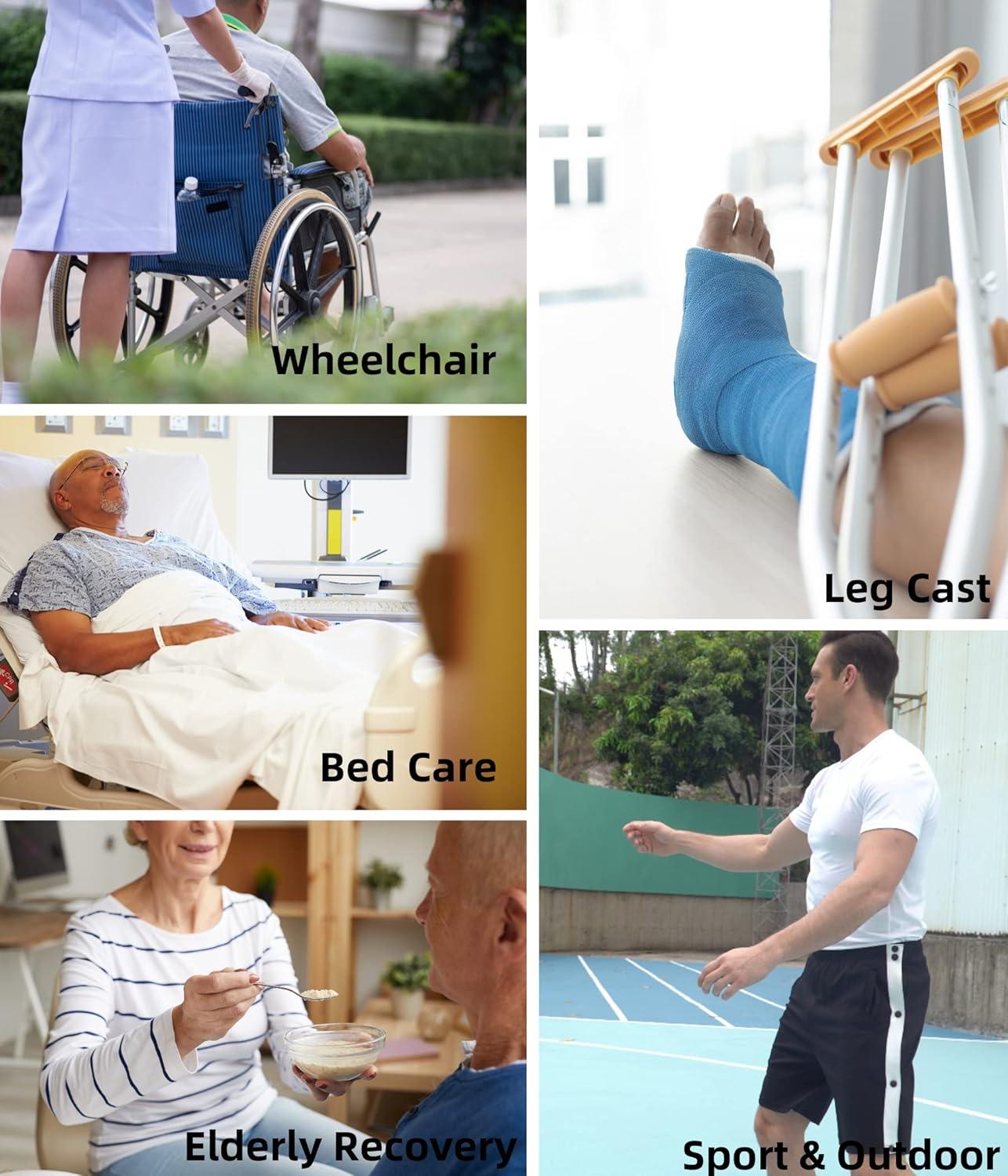 imageTear Away Shorts for Men Post Surgery Adaptive Clothing Wide Leg Snap Loose Fit ShortsNavy Blue