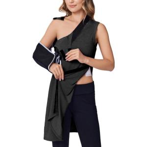 Deyeek Women’s Post Shoulder Surgery Dress Full Tear Away Sleeveless Tank Dress After Rotator Cuff Adaptive Clothing(Black)