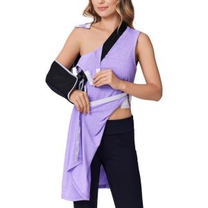 Deyeek Women’s Post Shoulder Surgery Dress Full Tear Away Sleeveless Tank Dress After Rotator Cuff Adaptive Clothing(Mauve)