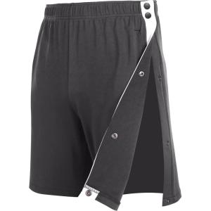 Tear Away Shorts for Men Post Surgery Adaptive Clothing Wide Leg Snap Loose Fit Shorts(Dark Grey)