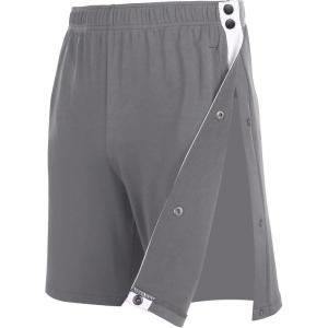 Tear Away Shorts for Men Post Surgery Adaptive Clothing Wide Leg Snap Loose Fit Shorts(Grey)