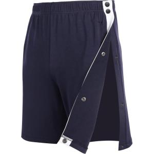 Tear Away Shorts for Men Post Surgery Adaptive Clothing Wide Leg Snap Loose Fit Shorts(Navy Blue)