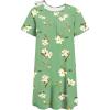 Green Flower Print