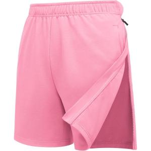 Deyeek Womens Tearaway Shorts After Hip Knee Surgery Breakaway Shorts Disabled Elderly Bedridden Cotton Pants with Pockets Pink