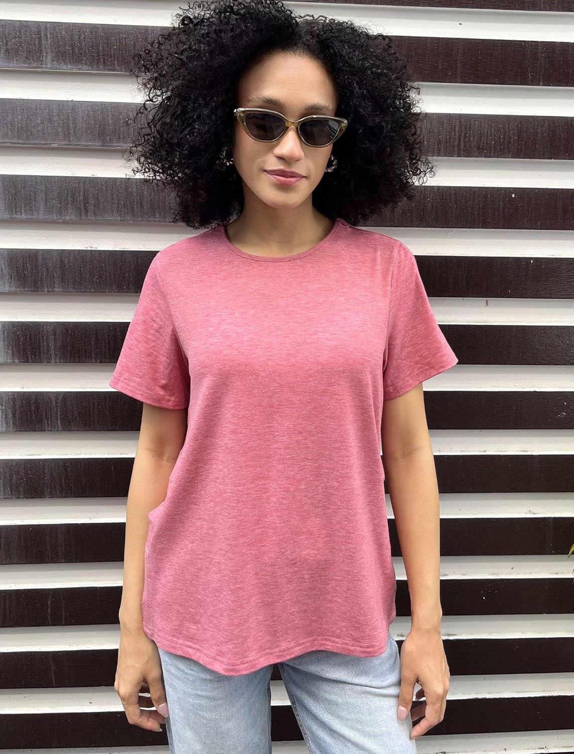 image:imageDeyeek Post Shoulder Surgery Shirts for Women 12 Zippers Tear Away Sleeve Chemo Port Adaptive ClothingRose Taupe