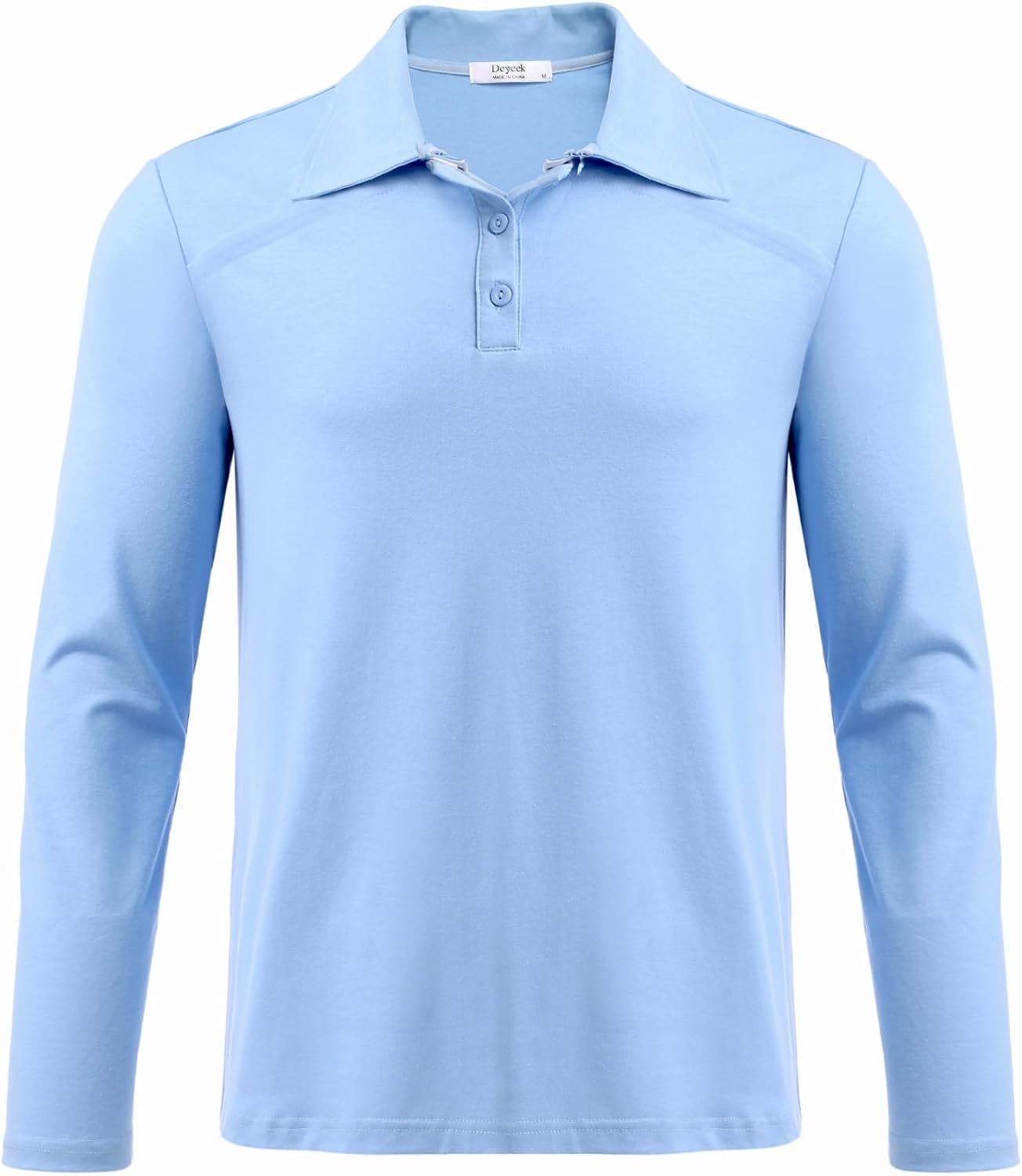 image:imageDeyeek Unisex Chemo Shirts for Port Access Post Shoulder Surgery Shirt Long Sleeve Tear Away ShirtsLight Blue