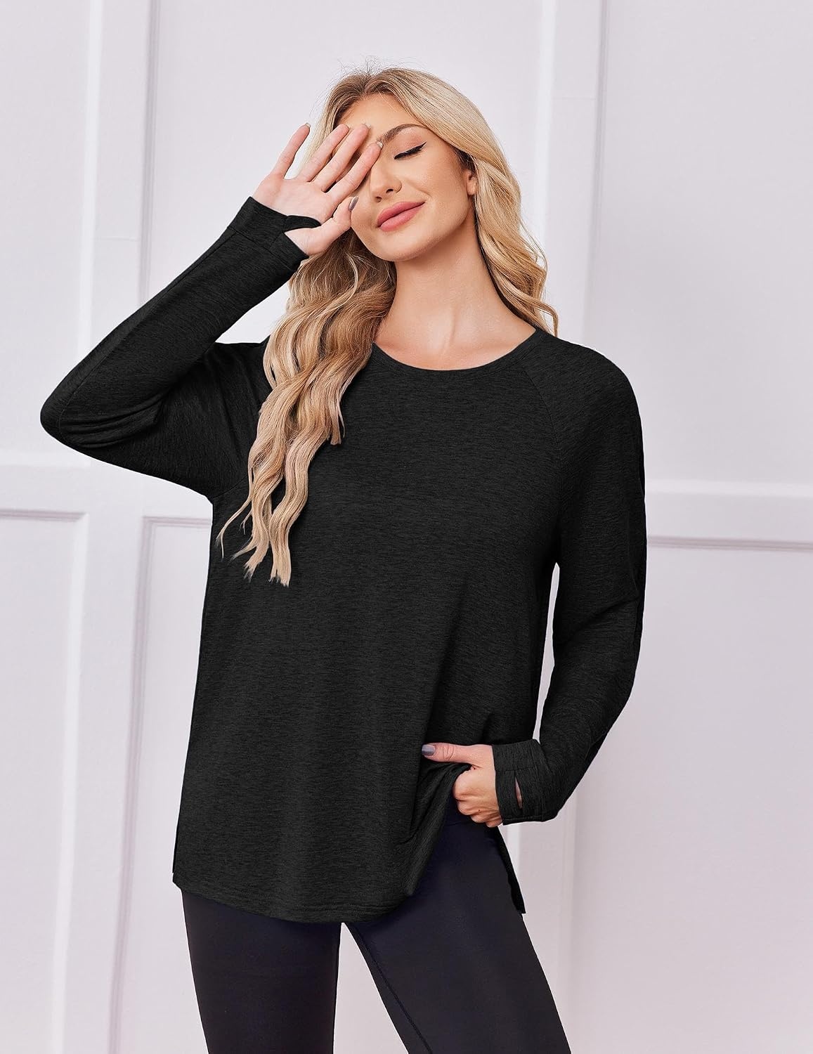 image:imageDeyeek Chemo Dialysis Shirts Women Port Access Arm Zipper Long Sleeve Tops Dialysis shirts for women Soft breathable long sleeve fabric Arm zipper port access Chemo hospital clinic home recoveryBlack