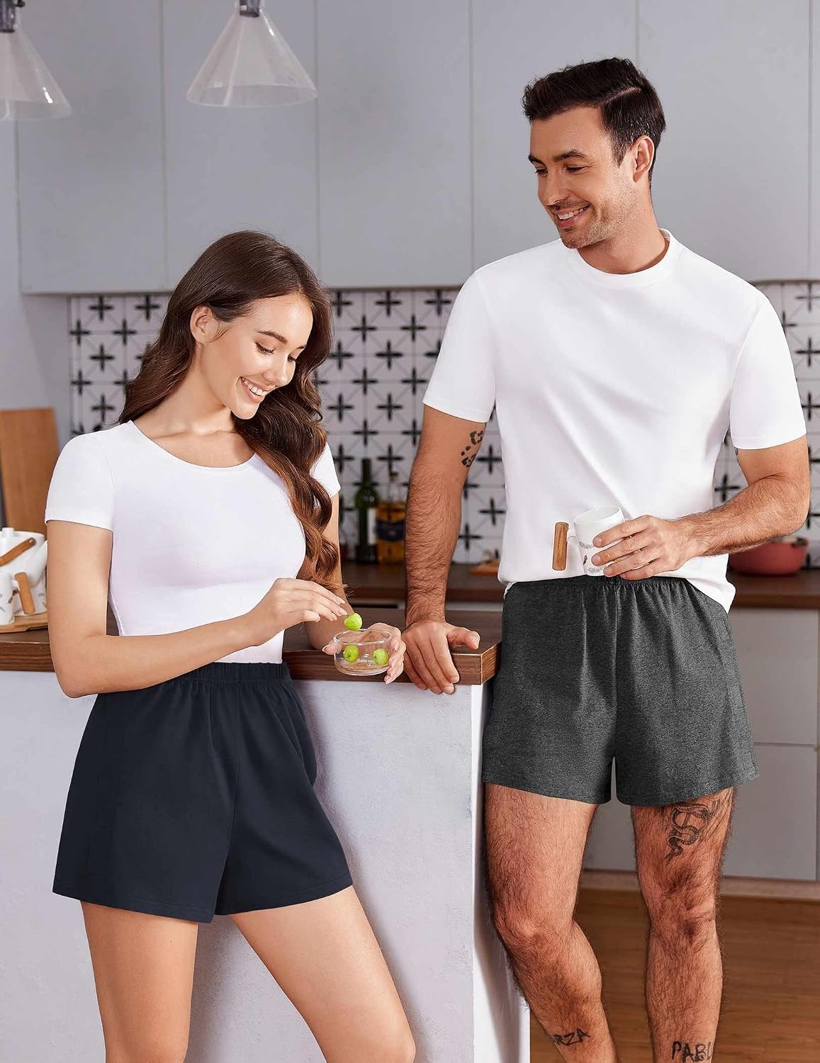 image:imageDeyeek Mens Tear Away Post Surgery Cotton Shorts 3inch Ideal for knee and hip replacement recovery Comfortable 3inch shorts without pockets for easy dressingViolet