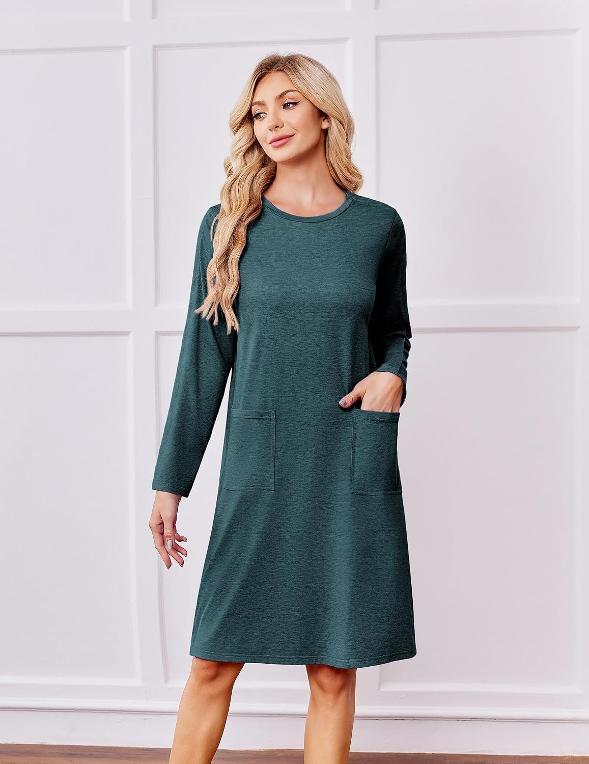 image:imageDeyeek Post Shoulder Surgery Gowns for Women Tear Away Recovery Dress Shoulder surgery recovery supplies Soft breathable H line cut Tear away full side snap pocket Hospital home nursing careLagoon Green