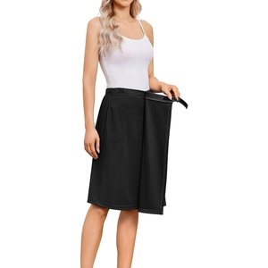 Adaptive Tear Away Skirt for Women – Easy Access Magic Stick Closure Post Hip Knee Leg Ankle Surgery Recovery(Black)