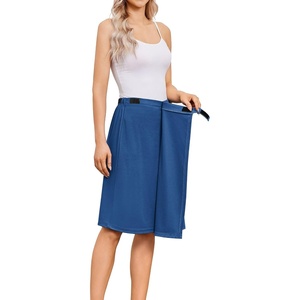Adaptive Tear Away Skirt for Women – Easy Access Magic Stick Closure Post Hip Knee Leg Ankle Surgery Recovery(Navy Blue)