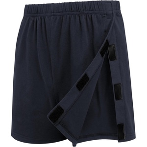 Deyeek Men’s Tear Away Post Surgery Cotton Shorts 3-inch | Ideal for knee and hip replacement recovery. Comfortable 3-inch shorts without pockets for easy dressing.(Violet)