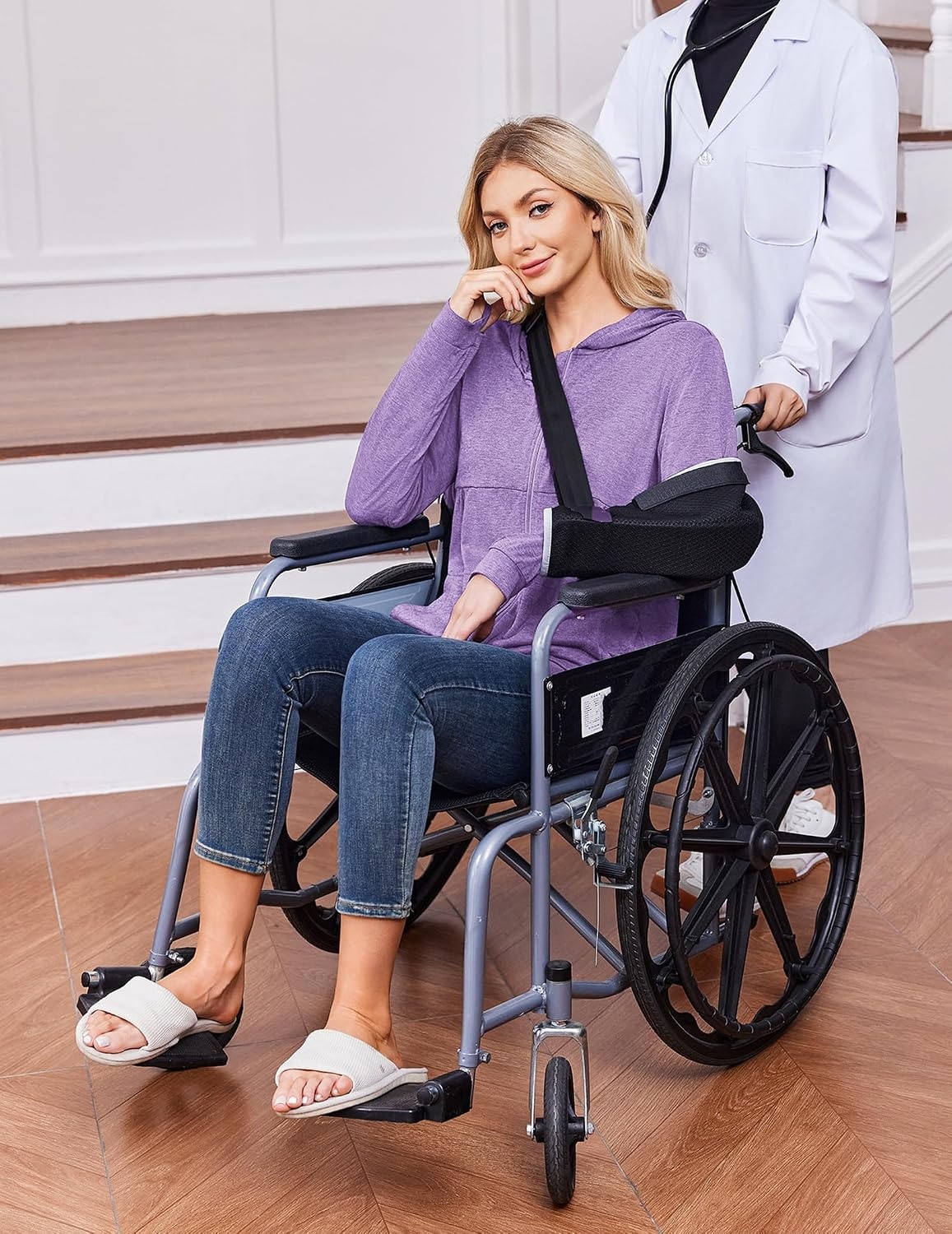 image:imageDeyeek Womens Mastectomy Dialysis Shirts with Drain Pockets amp Arm Zipper After Dialysis Sweatshirts with Arm Zipper Post Surgery Hoodie with 4 Drain Pockets Long Sleeve Chemo Shirt for Port AccessPurple
