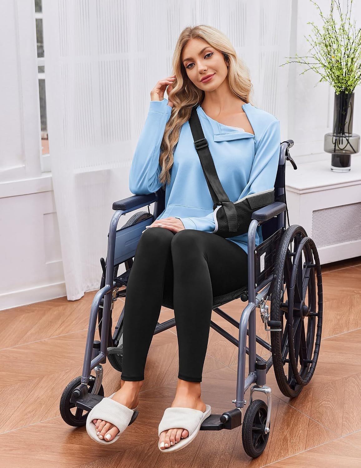 image:imageDeyeek Chemo Shirts for Port Access Womens Post Surgery Dialysis Sweatshirt Long Sleeve Arm Zipper Chemotherapy Must Haves Adaptive ClothingLight Blue