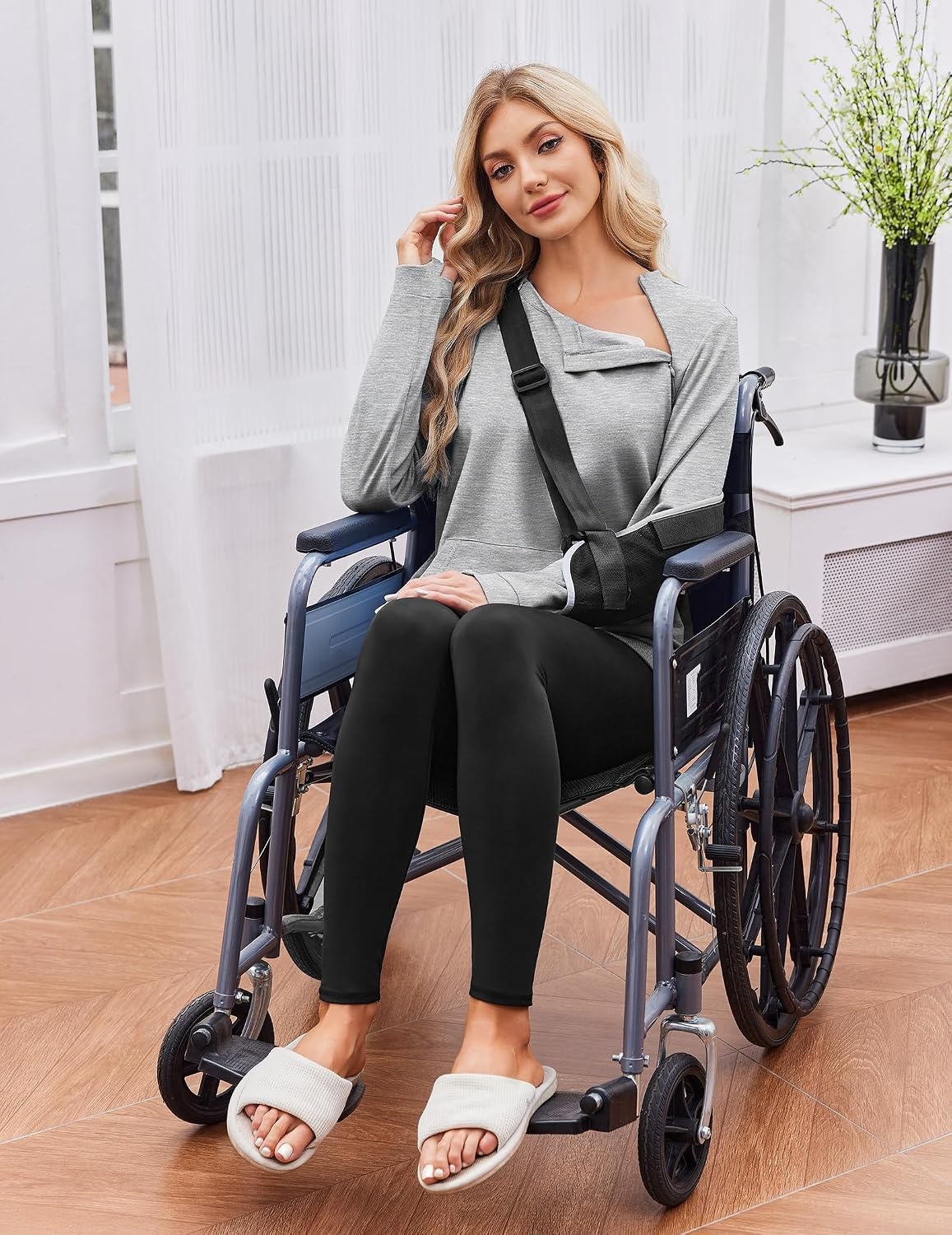image:imageDeyeek Chemo Shirts for Port Access Womens Post Surgery Dialysis Sweatshirt Long Sleeve Arm Zipper Chemotherapy Must Haves Adaptive ClothingLight Grey