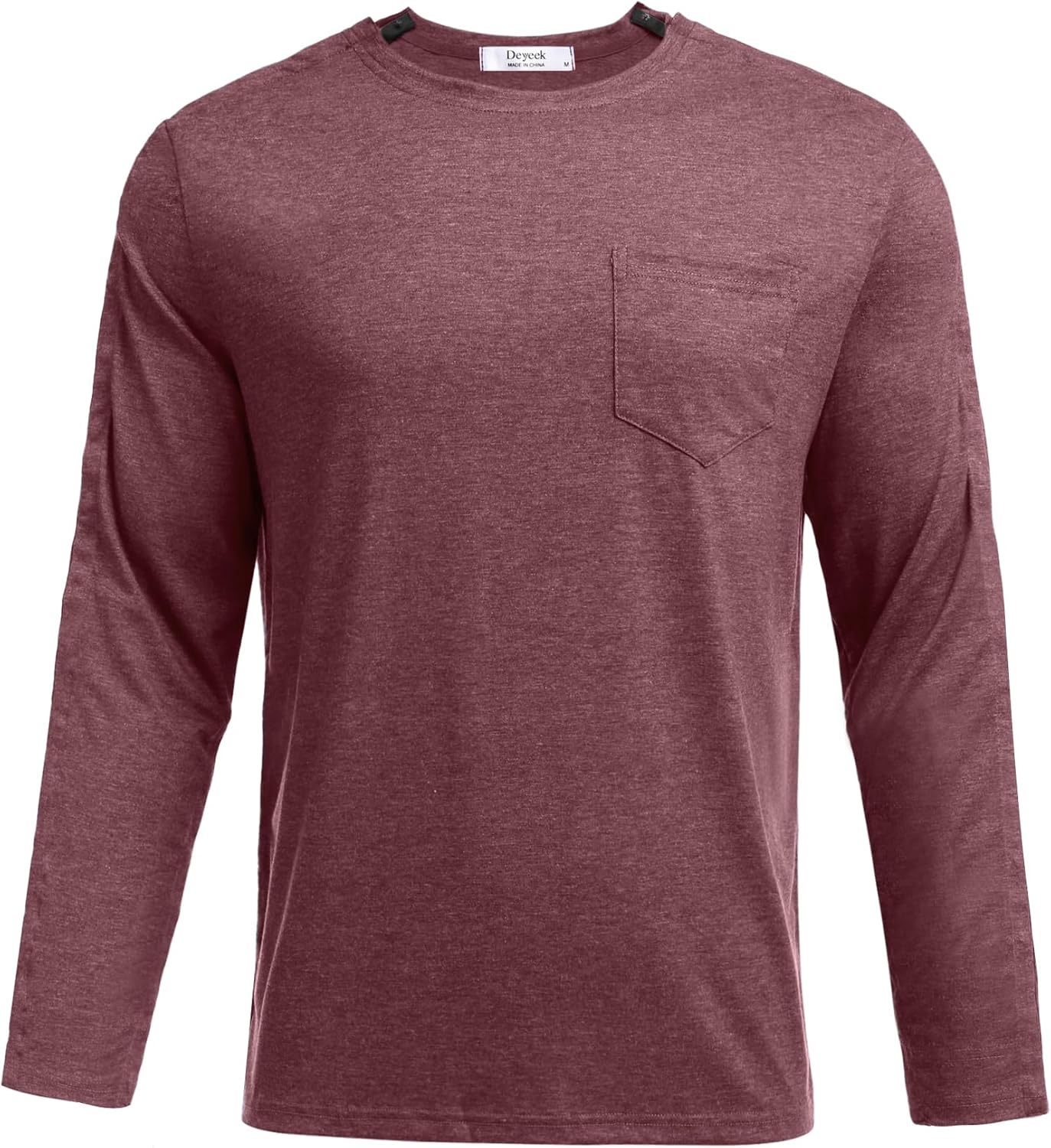 image:imageDeyeek Mens Post Shoulder Surgery Recovery Shirt Tear Away Snap Chemo Top Full Tear Away Snaps for Easy Dressing Ideal for Shoulder Surgery Recovery Rotator Cuff Chemo Port Access amp DialysisDark Red