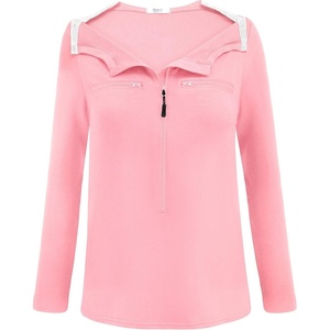 Deyeek Women’s Long Sleeve Chemo Shirts Port Access Chemotherapy Apparel | Practical chemotherapy must haves. A thoughtful and comfortable recovery clothing gift for cancer patients.(Pink)