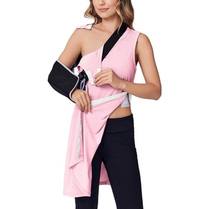 Women’s Shoulder Surgery Dress Full Tear Away Sleeveless Chemo Gown | Full Tearaway. Side Snaps. Sleeveless. Easy Access. No Undressing. Port Access. Tank Dress. Rotator Cuff. Chemo. Dialysis.(Light Pink)