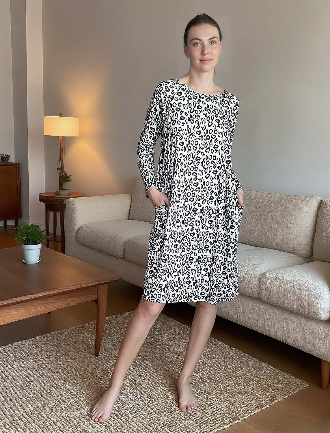 image:imageOpen Back Hospital Gowns for Women Post Shoulder Surgery Tear Away Snap Chemo Port Adaptive Clothing with PocketsLeopard