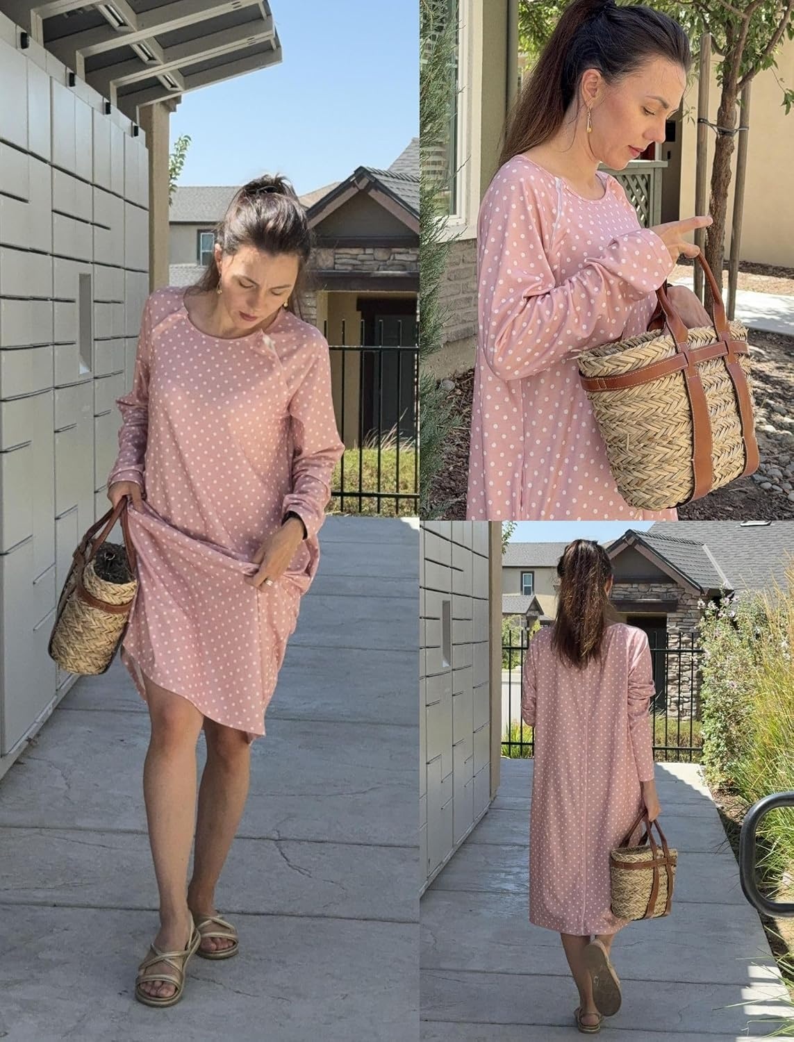 image:imageOpen Back Hospital Gowns for Women Post Shoulder Surgery Tear Away Snap Chemo Port Adaptive Clothing with PocketsPink Print