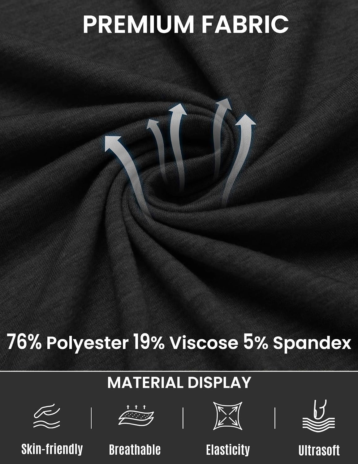 image:imageDeyeek Mens Chemo Port Access Shirts with 2 Side Arm ZippersBlack