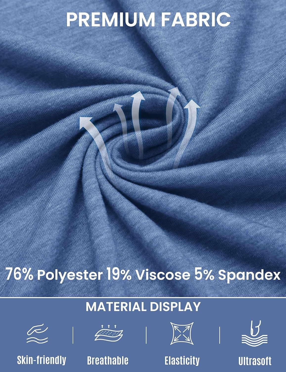 image:imageDeyeek Mens Chemo Port Access Shirts with 2 Side Arm ZippersBlue