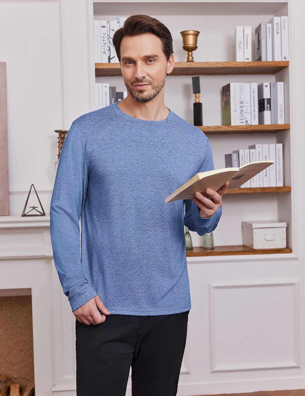 image:imageDeyeek Mens Chemo Port Access Shirts with 2 Side Arm ZippersBlue