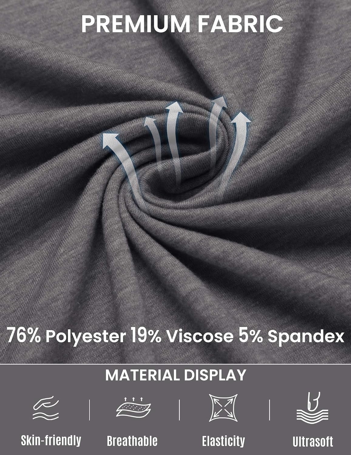 image:imageDeyeek Mens Chemo Port Access Shirts with 2 Side Arm ZippersGrey