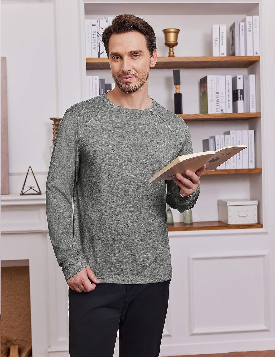 image:imageDeyeek Mens Chemo Port Access Shirts with 2 Side Arm ZippersLight Grey