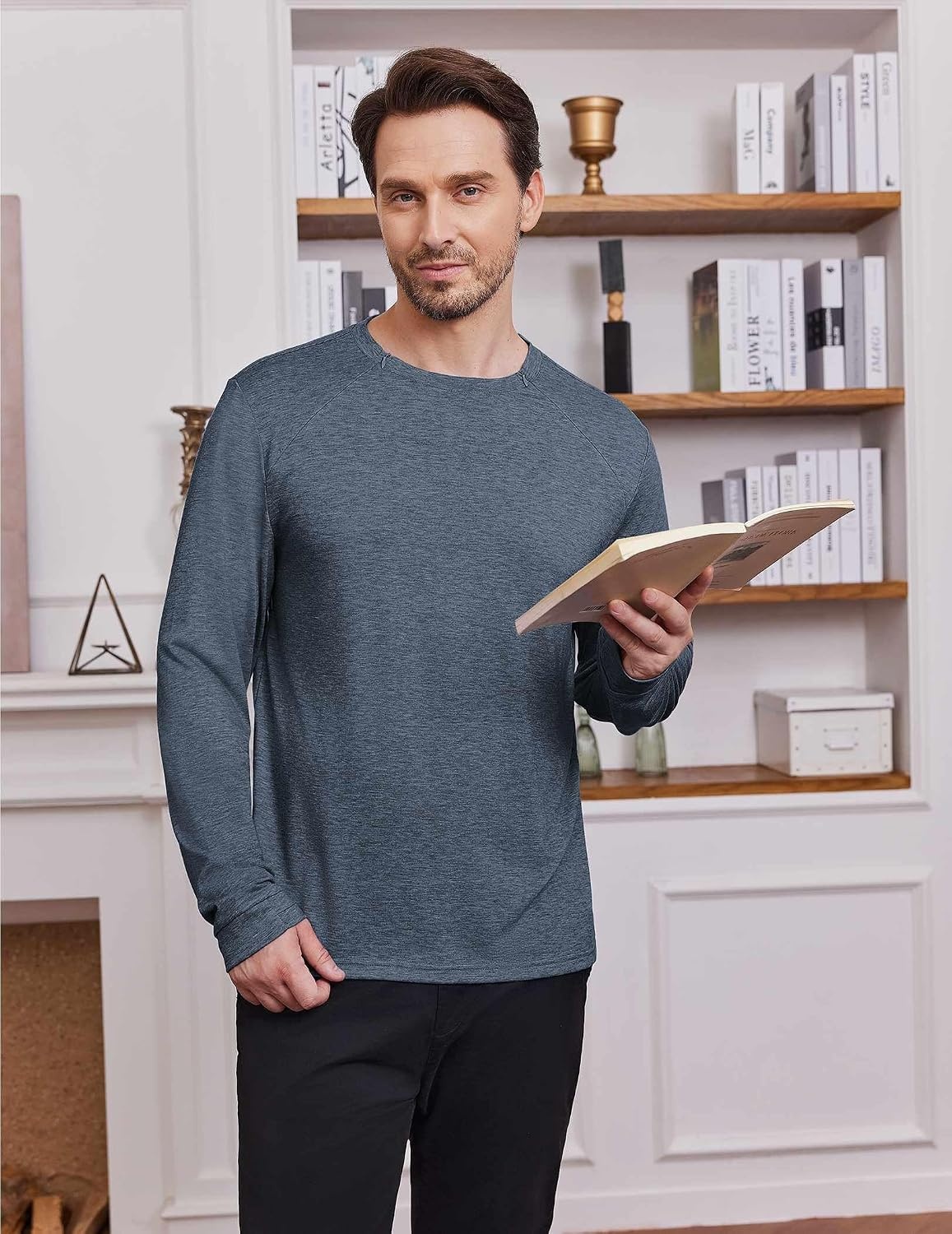 image:imageDeyeek Mens Chemo Port Access Shirts with 2 Side Arm ZippersNavy Blue