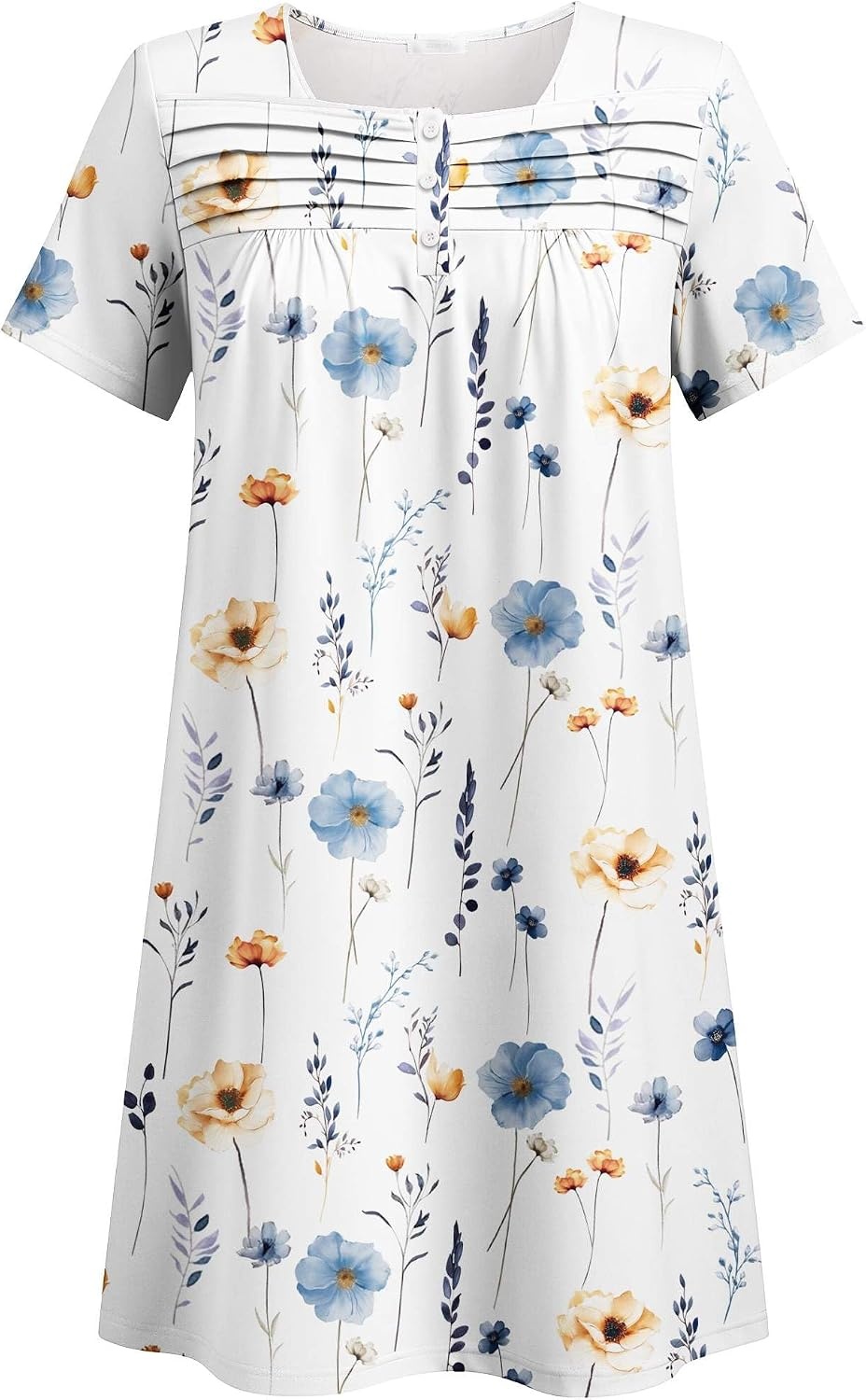image:imageDeyeek Womens Shoulder Surgery Dress Full Tear Away Side Snap Chemo GownBeige Print