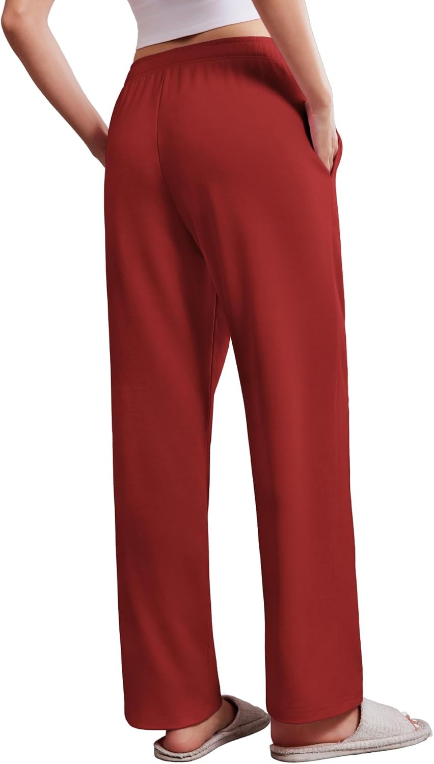 image:imageDeyeek Womens Tear Away Pants with Pockets Easy Access Adaptive Pants Post Hip Knee Leg Surgery Breakaway Lounge SweatpantsBurgundy