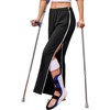 image:imageDeyeek Tear Away Pants for Women Post Surgery 2 Side Zippers SweatpantsBlack