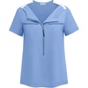 image:imageDeyeek Womens Chemo Port Access Shirts 2 Side Snap Short SleeveLight Blue