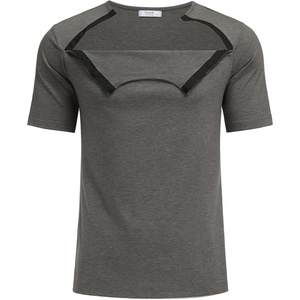 Deyeek Men’s Port Shirt for Chemo Access, Dialysis Cancer Post Surgery Top(Dark Gray)