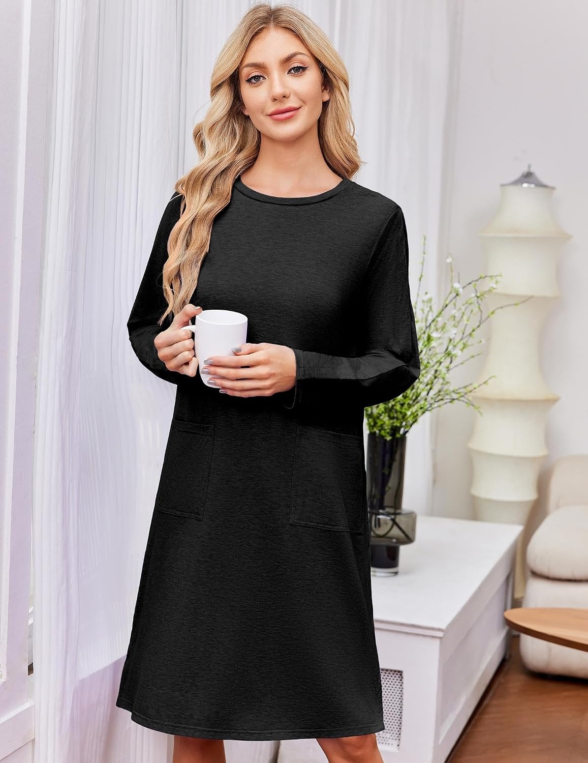image:imageDeyeek Post Shoulder Surgery Gowns for Women Tear Away Recovery DressBlack