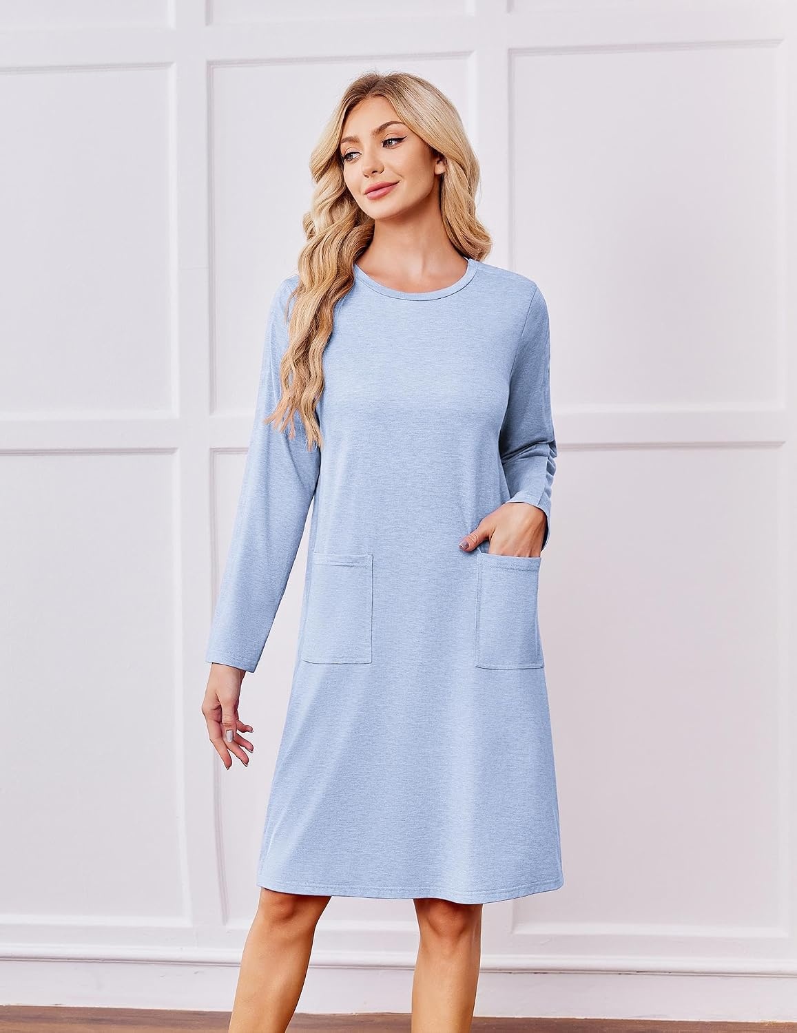 image:imageDeyeek Post Shoulder Surgery Gowns for Women Tear Away Recovery DressClear Blue
