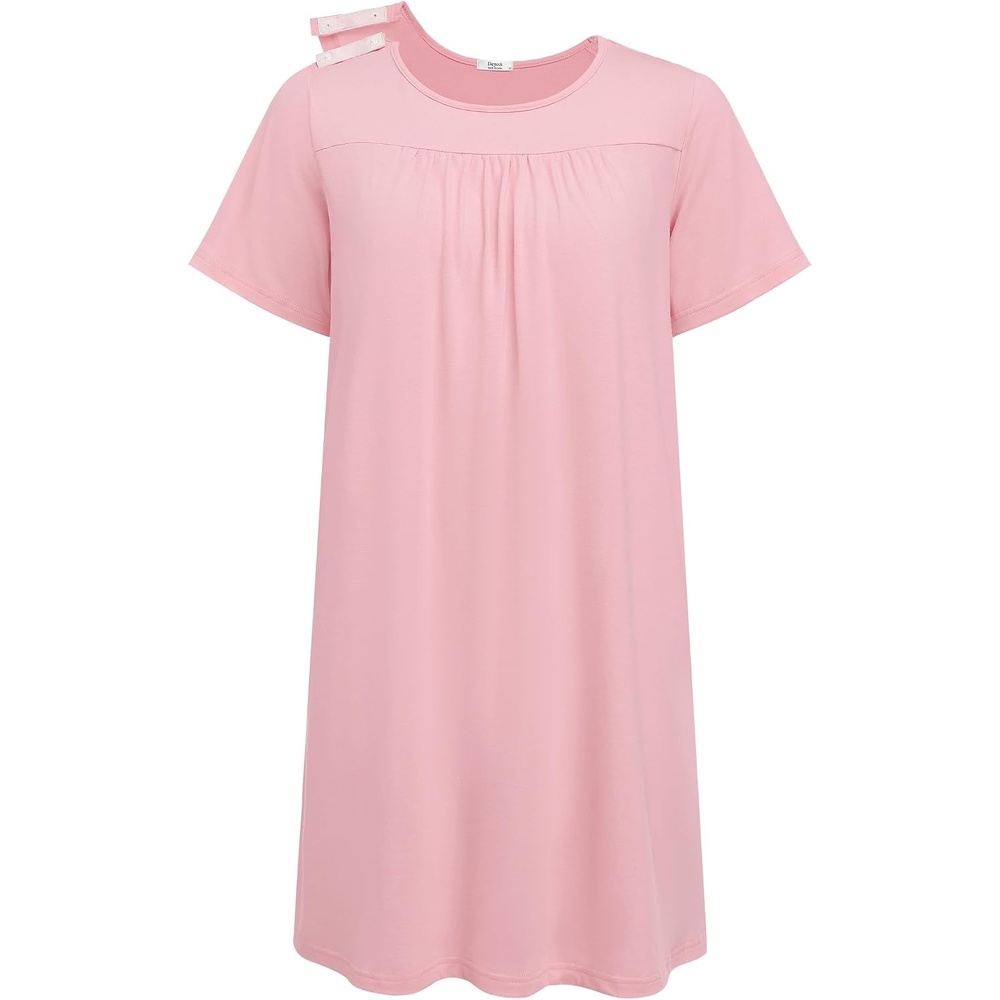 image:imageDeyeek Hospital Gowns for Women Tear Away Snap Open Back Post Surgery DressPink